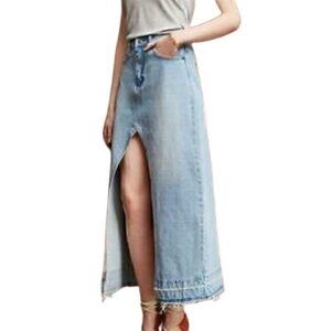 [Lost in Lunar] Front Slit Jean Skirt - Size S